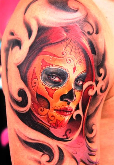 This symbol is preferred by many people as it has a great variety of meanings and may be performed in different styles. 20 Sugar Skull Tattoo Designs For Womens - Flawssy