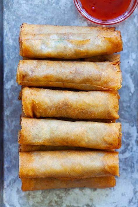Top Down Picture Of Lumpiang Shanghai With Lumpia Sauce Recipes My Xxx Hot Girl