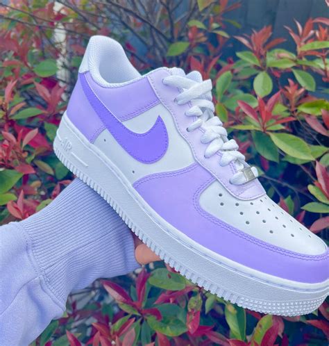 beautiful purple lilacs custom nike air force 1 sneakers af1 etsy