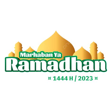 Saudação Do Título Marhaban Ya Ramadhan Com Design Vetorial De