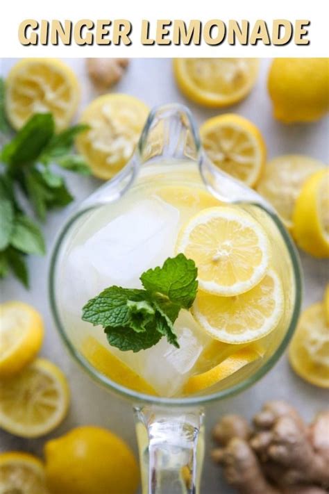 Ginger Lemonade Recipe Ginger Lemonade Easy Drink Recipes Summer
