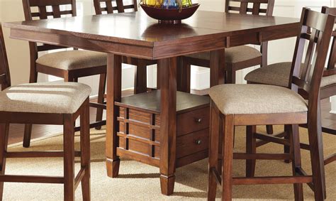 Counter Height Dining Table With Storage Base Furniture Of America