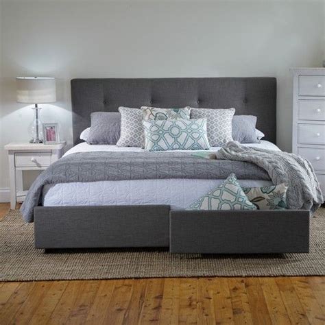 Requires a bed frame, and works with most standard frames. Georgia King Bed Frame with Storage Drawers - Products ...