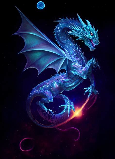Cosmic Dragon Cosmic Dragon Poster Dragon Print Dragon Etsy In 2023