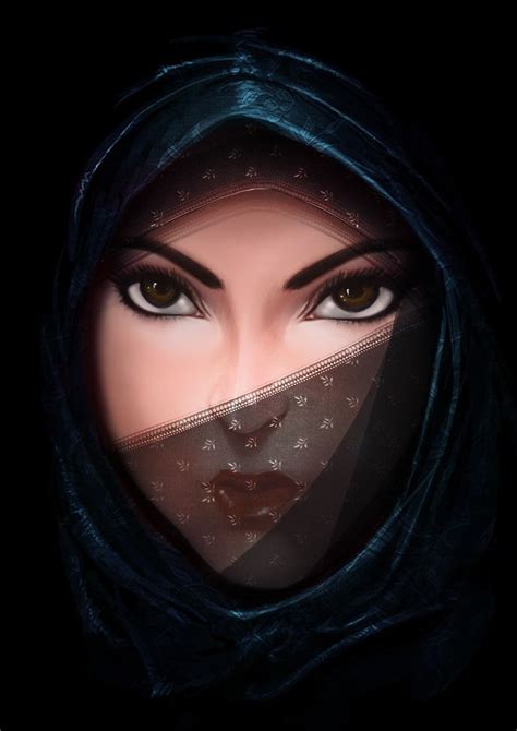 arabic eyes picture 2d portrait concept art arabic girl woman girl cartoon cartoon art