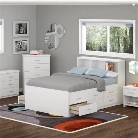 Furniture that will perfectly fit your life Sonax 3D-111-LWB Double Captain's Storage 4-Piece Bed Set ...