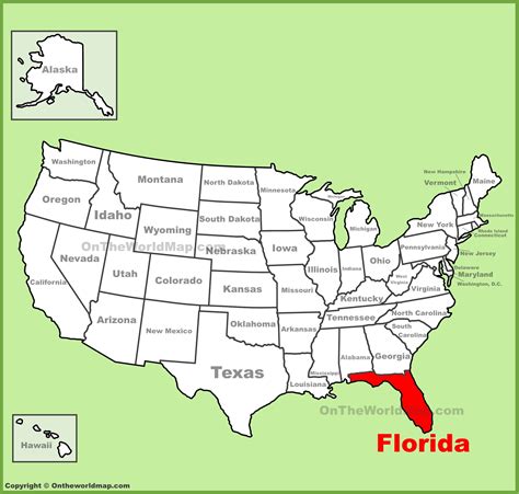 Florida Location On The Us Map