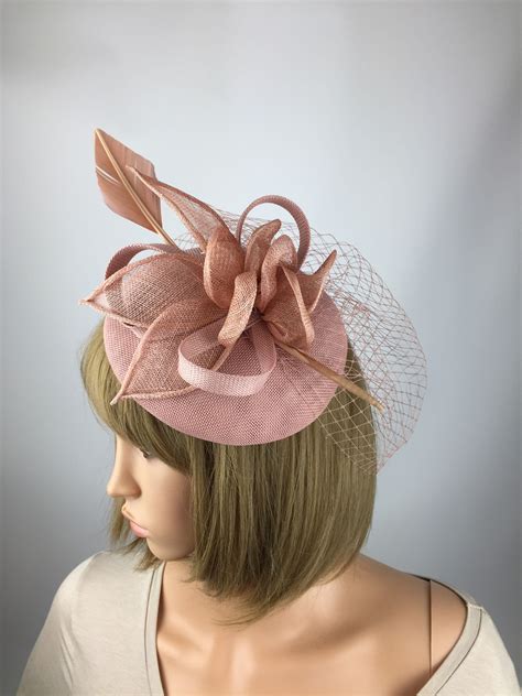 Dusky Pink Fascinator Fascinators Fascinator Hat Light Pink Etsy