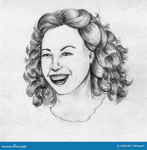 Laughing Girl S Face Stock Illustration Illustration Of Artistic