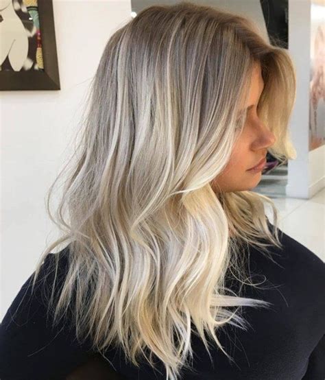 2018 Yılı Saç Rengi Trendi Sombre Cheveux Blonds Ondulés Teinture Cheveux Couleur Cheveux