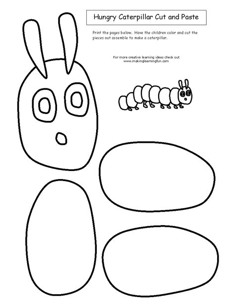 Printable The Very Hungry Caterpillar Worksheets