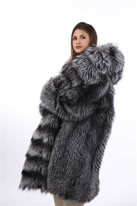 Womens Full Length Silver Fox Fur Coat Ubicaciondepersonascdmxgobmx
