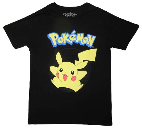 Pokemon Graphic S T Shirt Pikachu Black Kinihax