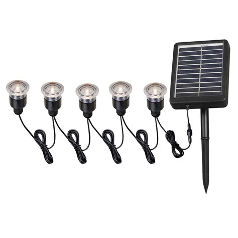 The Flush Mount Solar Stair Lights Hammacher Schlemmer