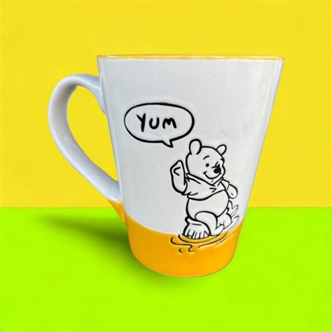 Disney Dining Disney Winnie The Pooh Yum Hunny Pot Coffee Mug Super Adorable Pooh Bear Nwt