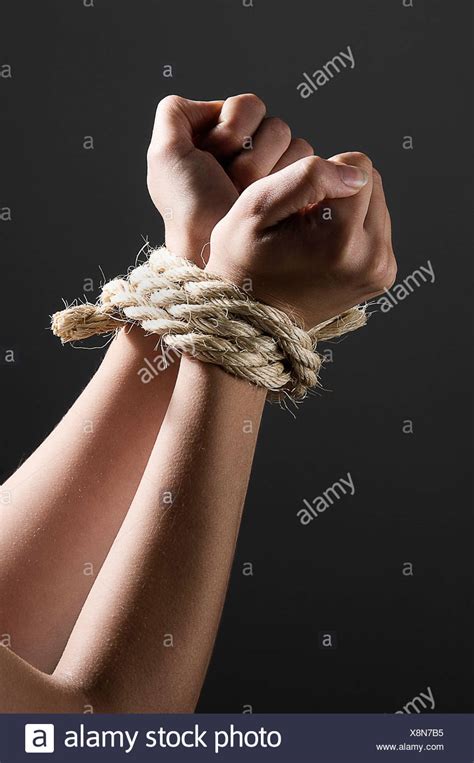Young Woman Tied Rope Stock Photos And Young Woman Tied Rope Stock Images