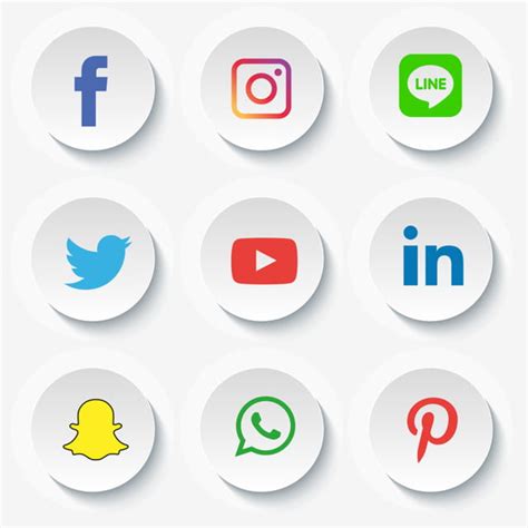 Social Media Icons Set Logo Vector Illustrator Social Media Icon Png