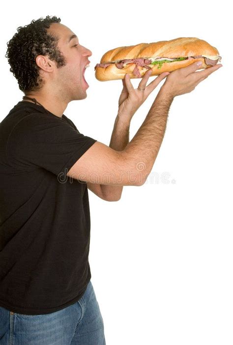 Man Eating Food Hungry Man Eating Sandwich Food Spon Food Hungry Man Eating