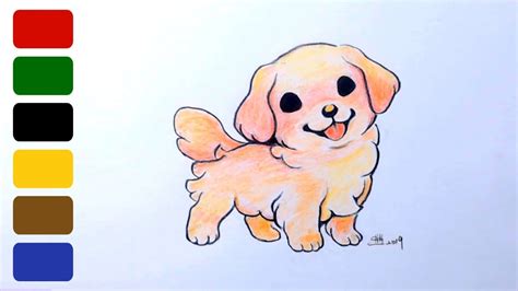 How To Draw Golden Retriever Puppies Constructiongrab Moonlightchai