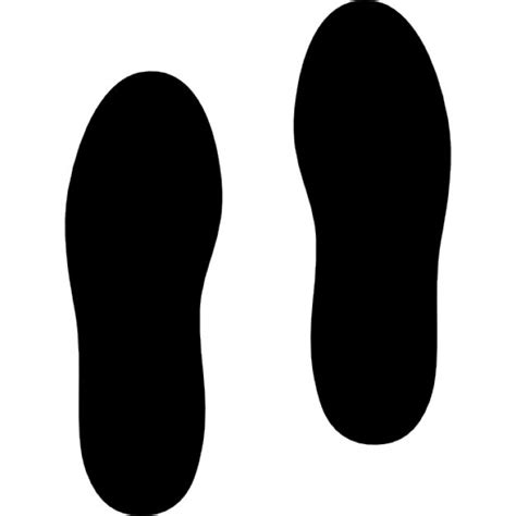 Footprint Of Shoes Silhouette Icons Free Download