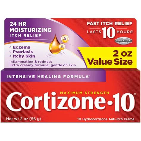 Cortizone 10 2 Oz Cortizone 10 Intensive Healing Cream 8631194