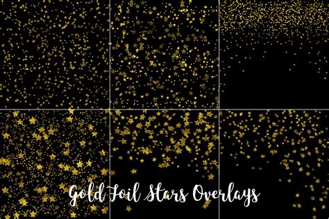 Gold Foil Stars Overlays Gold Stars Confetti 210606 Decorations