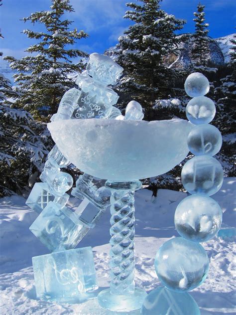 Ice Sculptures During The Ice Magic Festival In Banff National Park