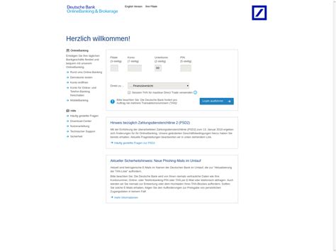 Deutsche bank accepts no responsibility for information provided on any such sites by third party providers. Meine deutsche bank | Onlinebanking and Brokerage Deutsche ...