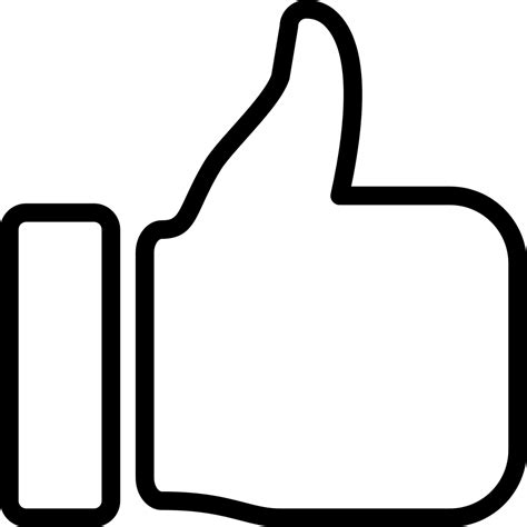 Like Thumb Up Outlined Hand Gesture Svg Png Icon Free Download 57263