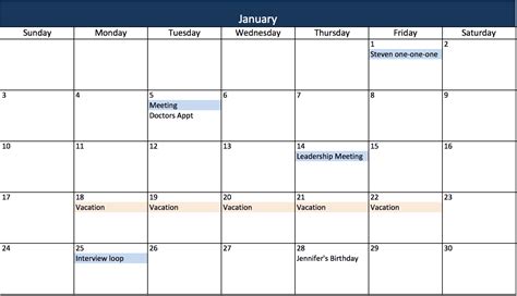 Calendar Excel Templates