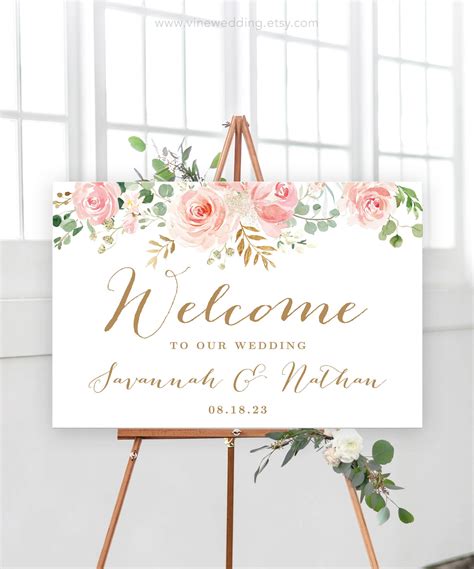 Wedding Welcome Sign Printable Wedding Welcome Sign Template Etsy Canada