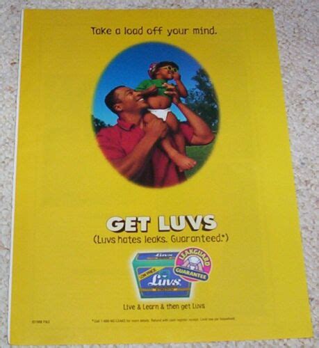 1999 Ad Page Luvs Ultra Diaper Diapers Cute Baby Dad Print Ad Ebay