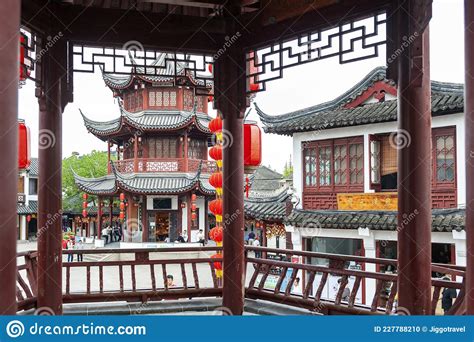 The Bell Tower Built In Traditional Chinese Architecture Style Located