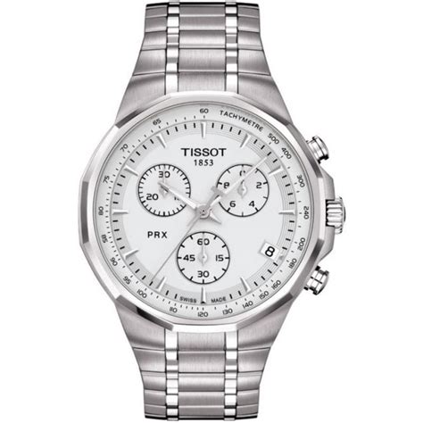 Swatch Mens Tissot Prx Chronograph Stainless Steel Bracelet Watch