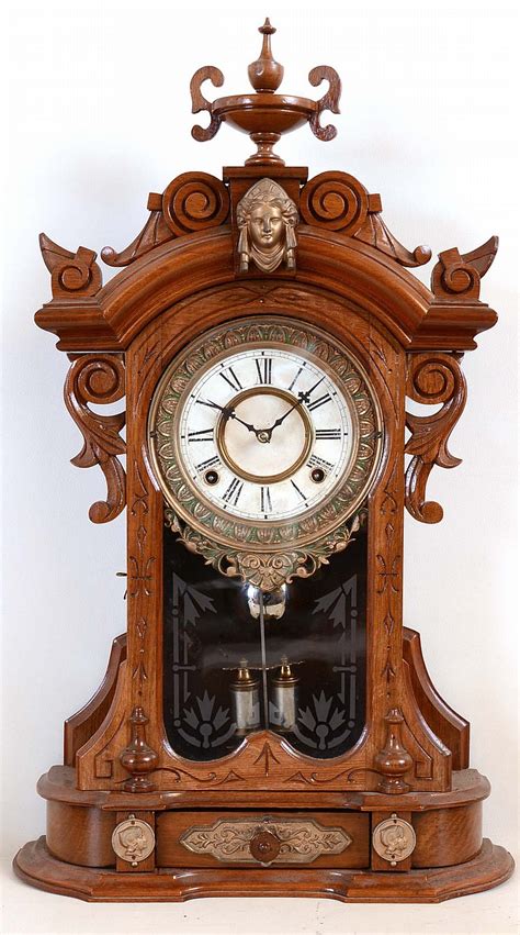 Sold Price Ansonia Clock Co New York Ny Monarch Shelf Clock With An 8 Day Spring Driven