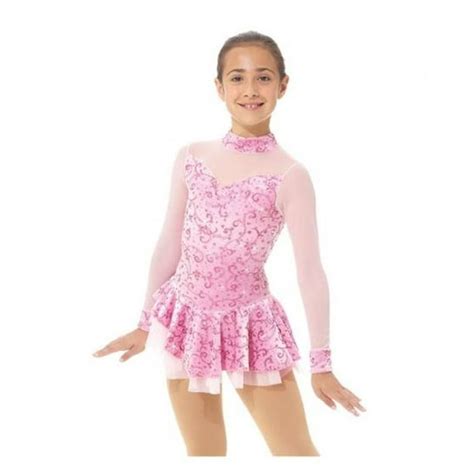 Mondor Mock Neck Glitter Figure Skating Dress 2768 Victoria Pink