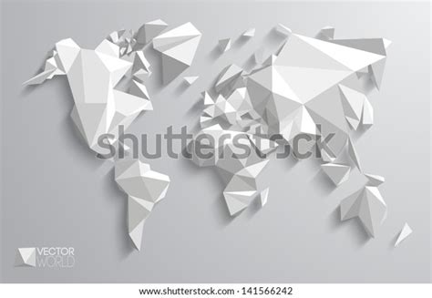 Vector World Map Design Triangle Pattern Stock Vector Royalty Free