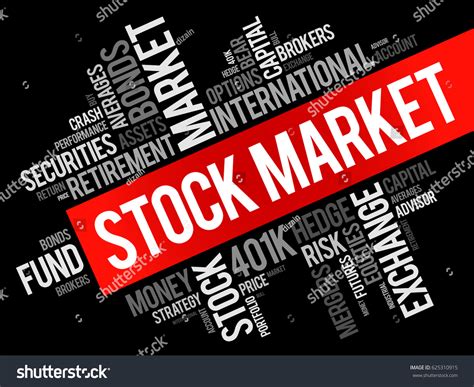 Stock Market Word Cloud Collage Business Stock Illustration 625310915
