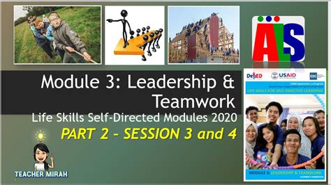 Module 3 Leadership And Teamwork Part 2 Tagalog Version Youtube