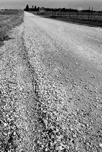 Gravel Road Stock Image Image Of Line Road Point White 1354415