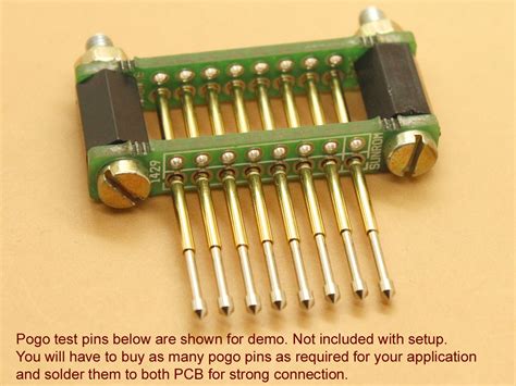 Pogo Pin Test Setup 254mm Pitch 1429 Sunrom Electronicstechnologies