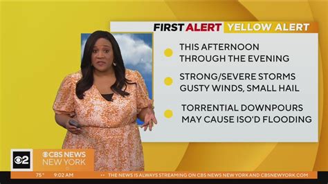 First Alert Weather Cbs New Yorks Monday 9 Am Update 7323 Youtube