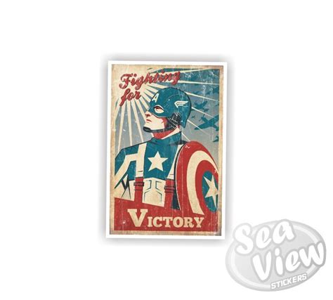 Retro Captain America Sticker
