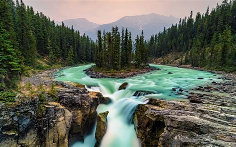 National dual monitor glacier park. Download Green, forest, water flow, waterfall, nature wallpaper, 3840x2400, 4K Ultra HD 16:10 ...