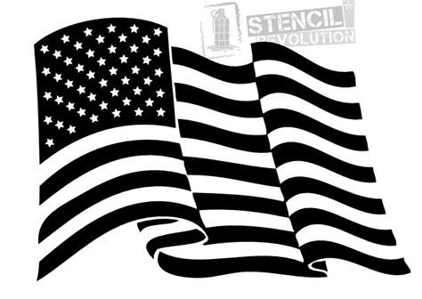American Flag Stencil Template Flyer Template