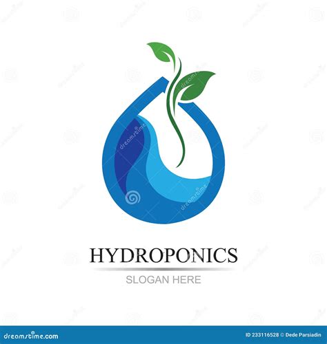 Hydroponics Logo Vector Illustration Design Template Stock Vector