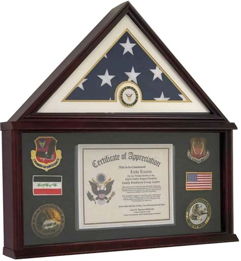 Flag Display Case With Certificate Holder 5x9
