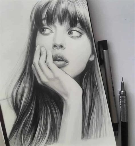 100 Stunning Realistic Portrait Drawings Portrait Drawing Beautiful