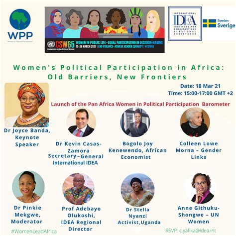 csw65 side event women s political participation in africa old barriers new frontiers