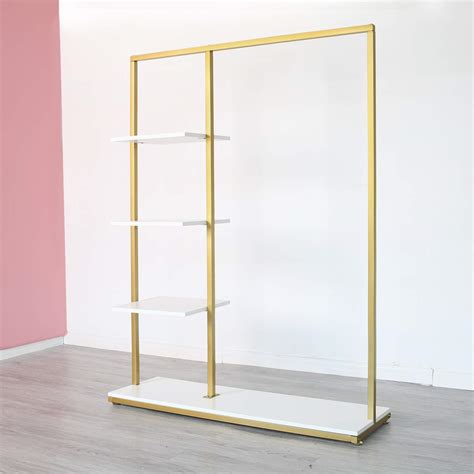 Buy Fonechin Metal Gold Clothing Rack For Boutique Use Heavy Duty